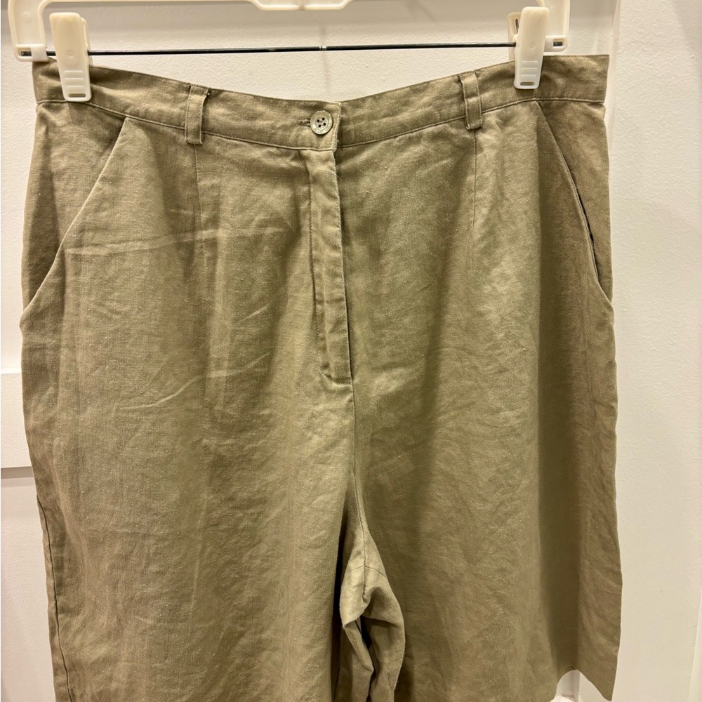 Vintage Laura Ashley Beige 100% Linen Shorts
